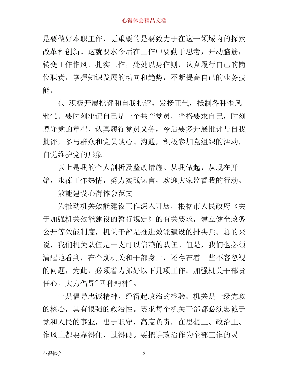 效能建设心得体会范文_第3页