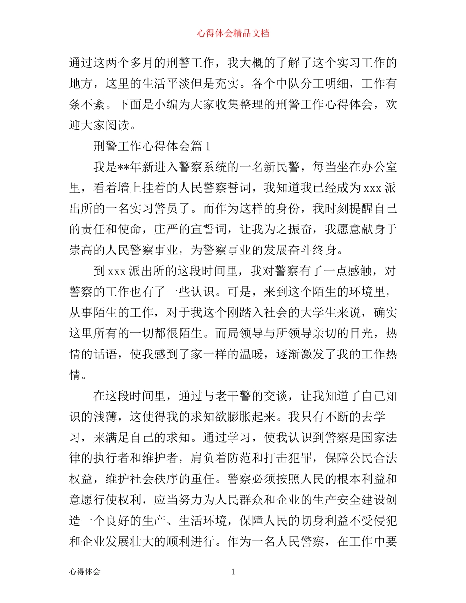 刑警工作心得体会_第1页