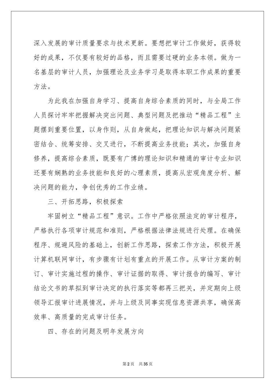 审计个人年终工作参考总结_第2页