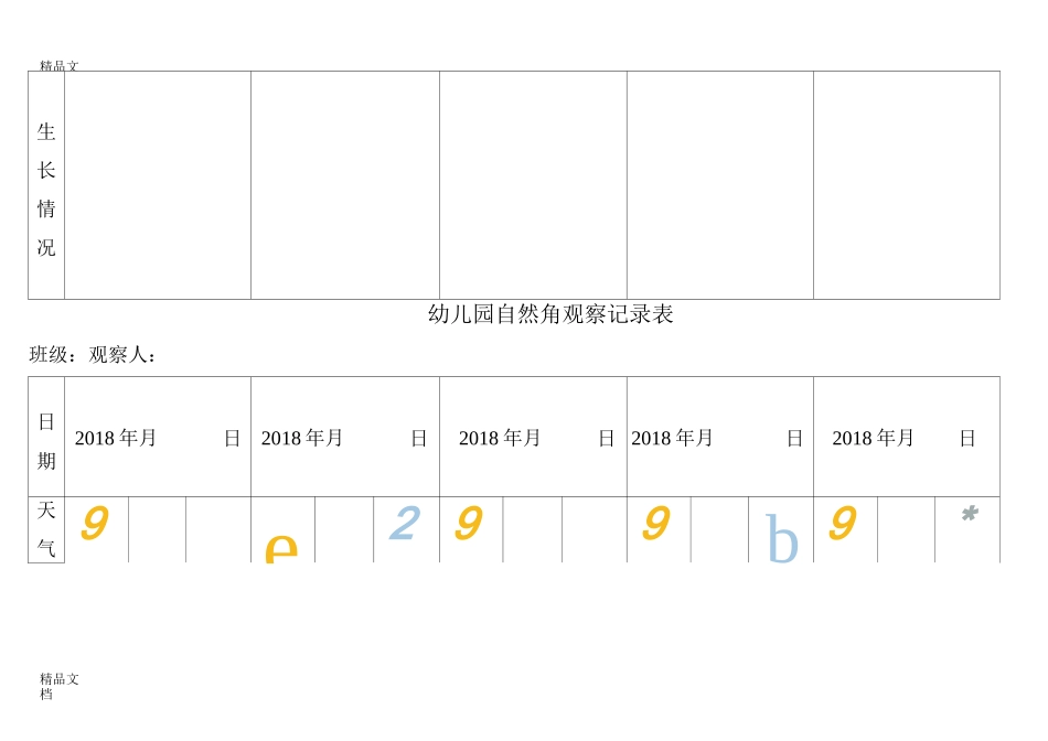 最新幼儿园自然角观察记录表_第3页