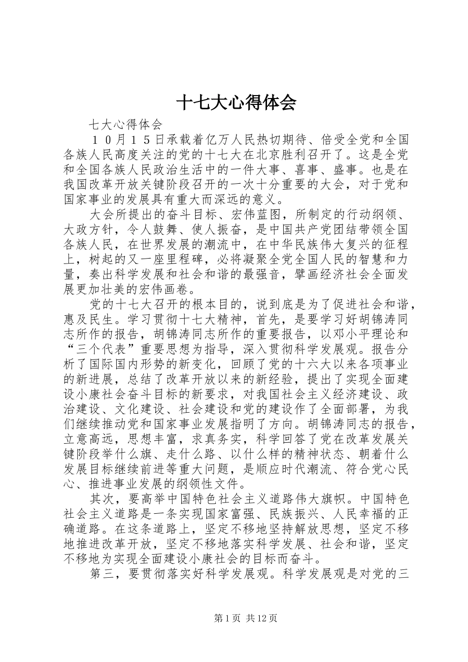 十七大心得体会_第1页