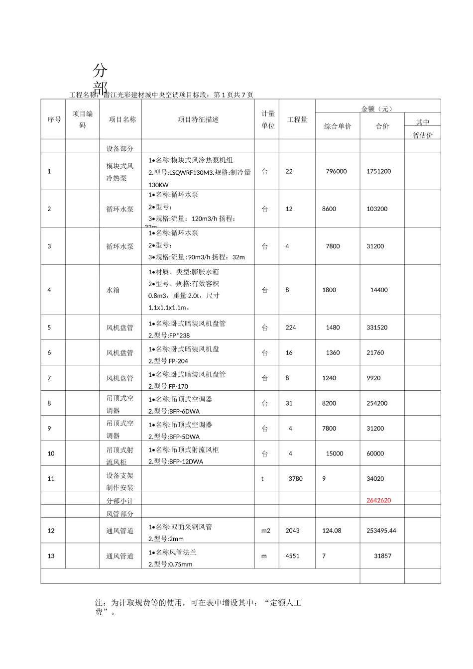 空调附件清单_第2页