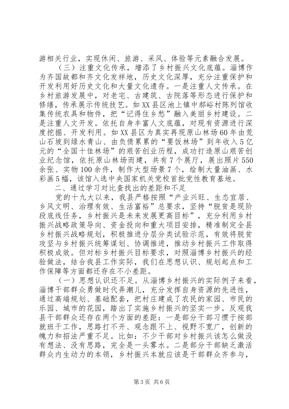 学习借鉴淄博经验全面开启乡村振兴心得体会_第3页
