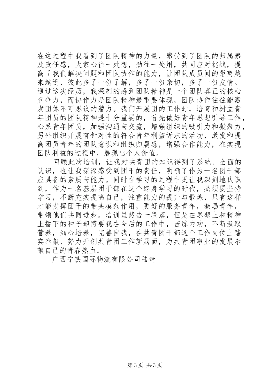 基层团支部书记培训心得_第3页