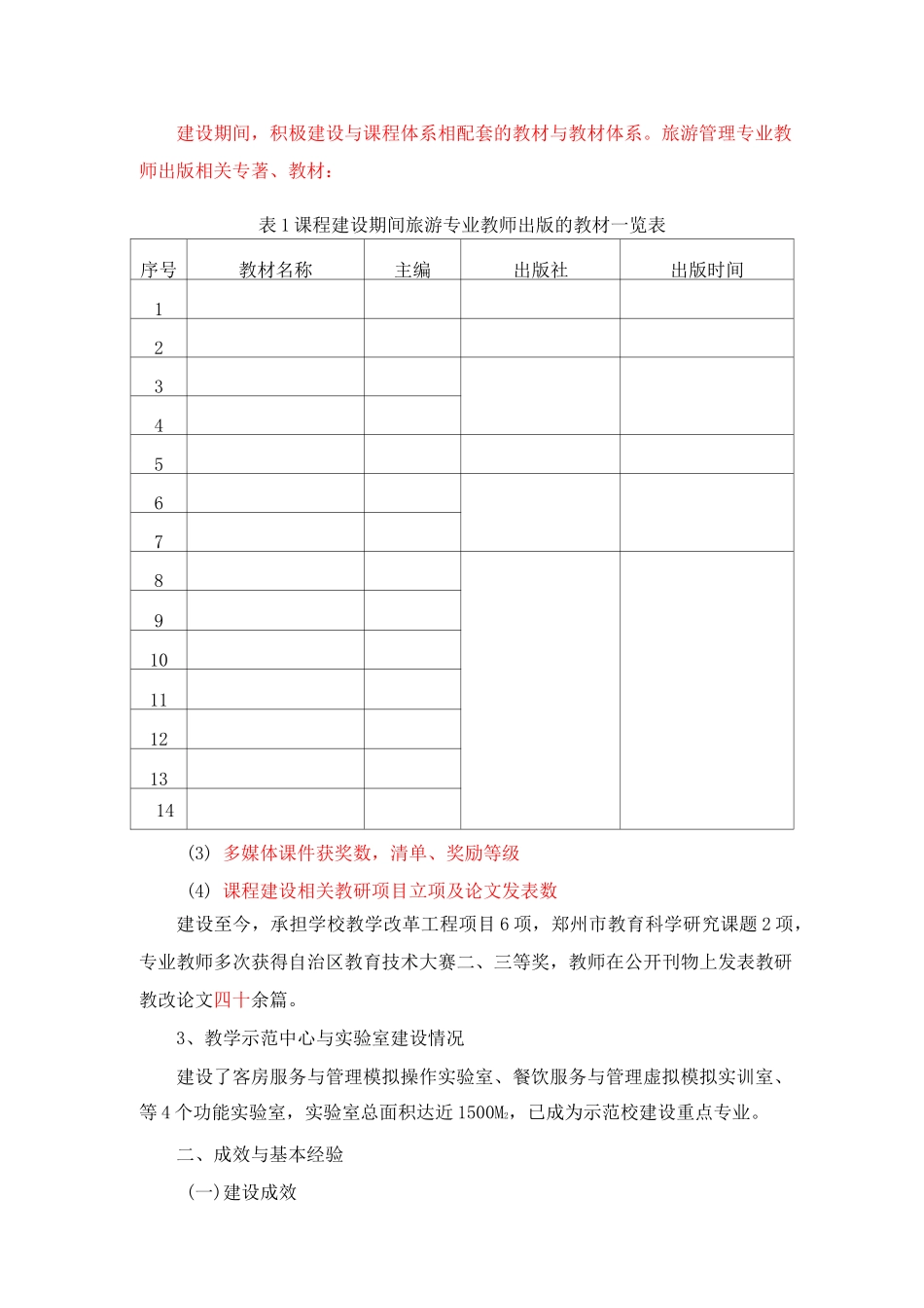 专业核心课程建设情况的总结_第3页