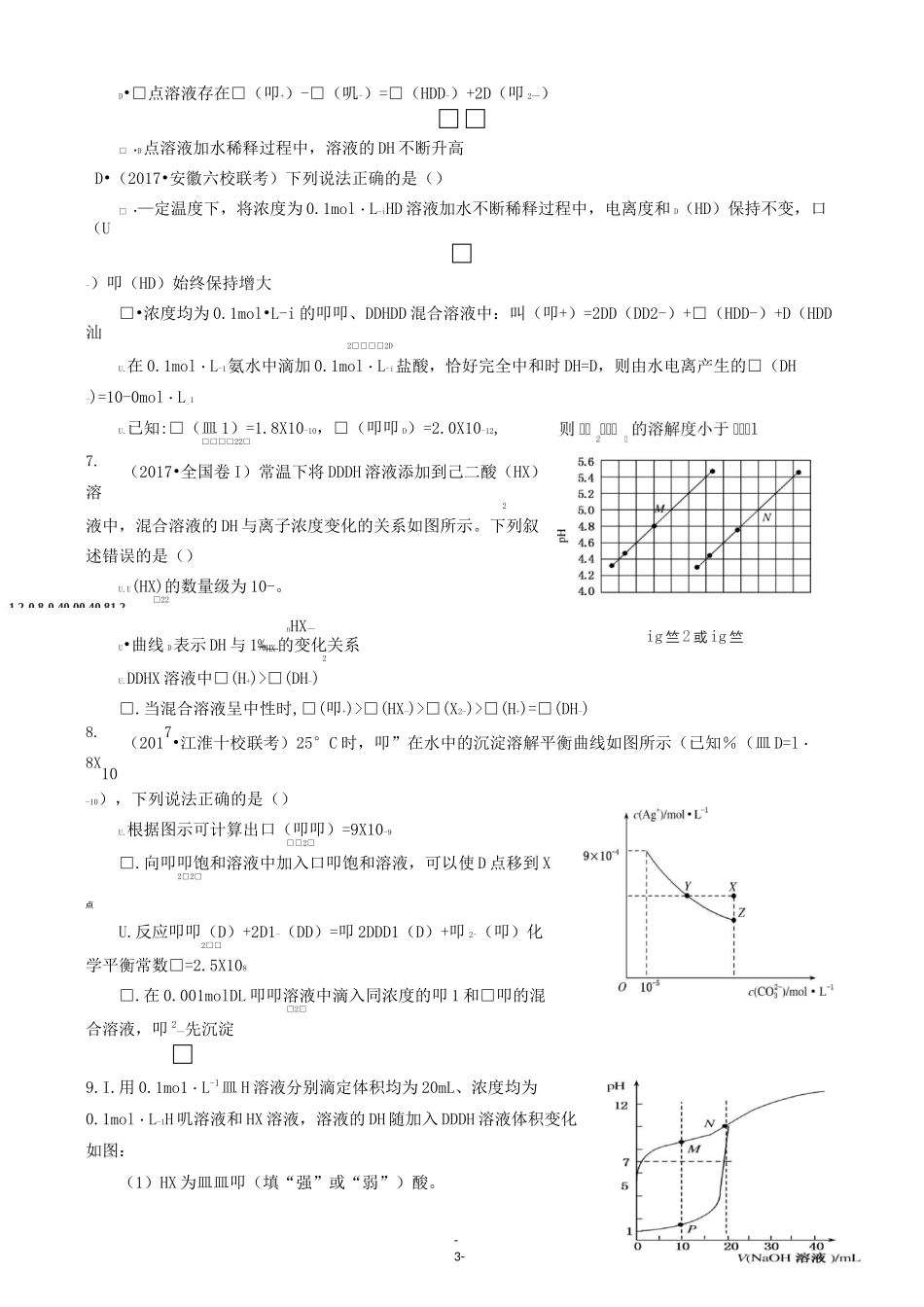 专题水溶液中的离子平衡(八)_第3页