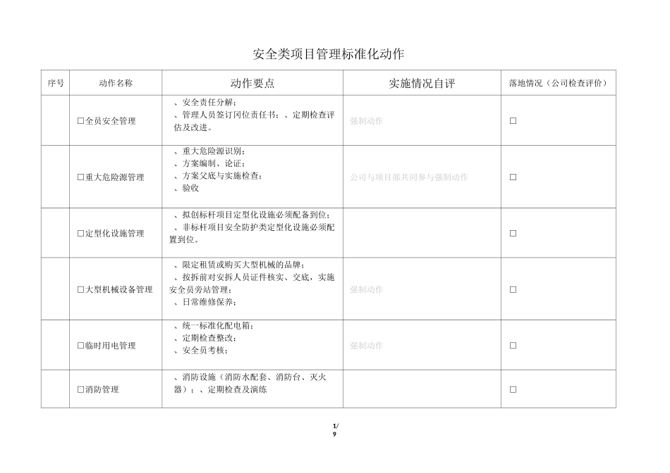 现场标准化动作表_第1页