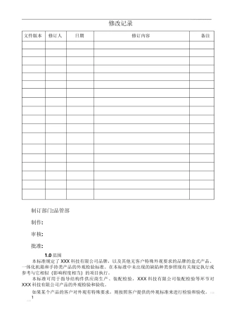 电子产品外观检验标准