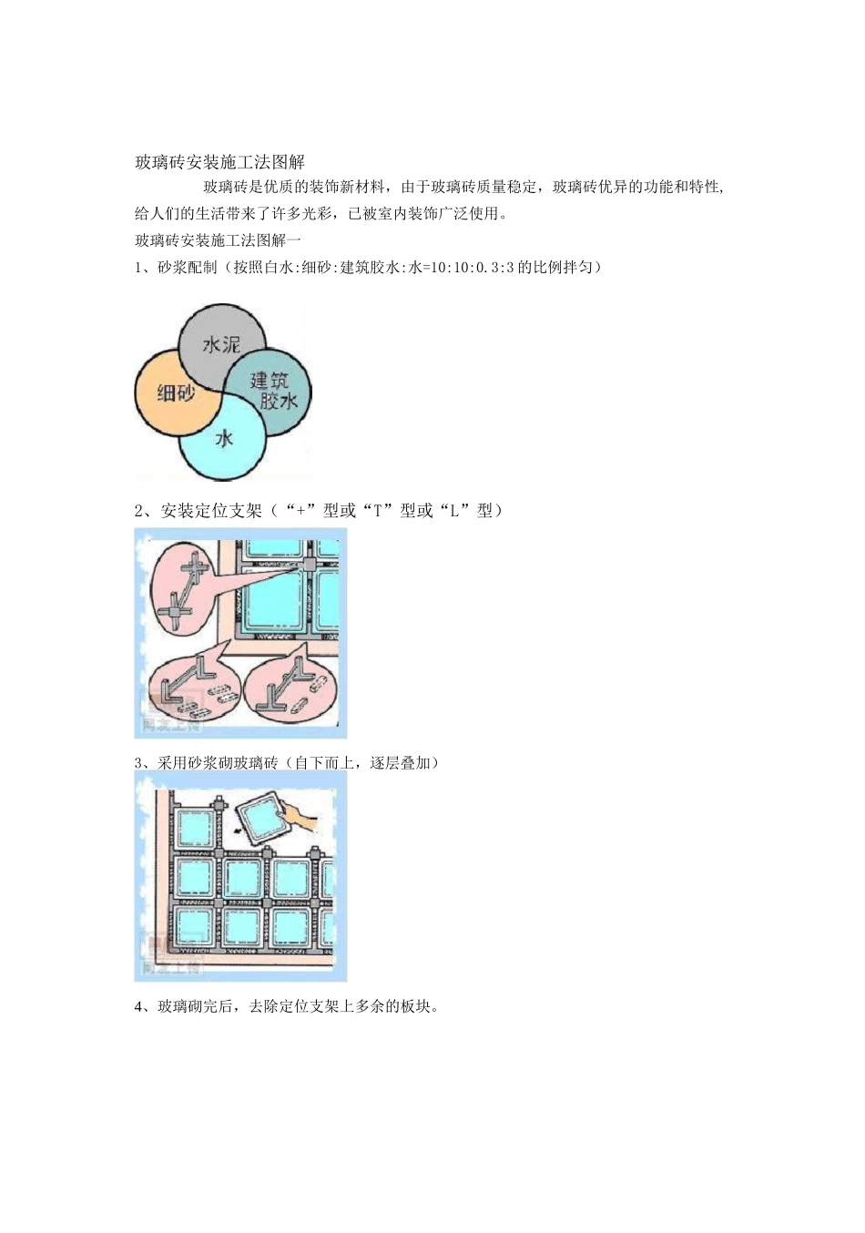 玻璃砖施工工艺_第1页