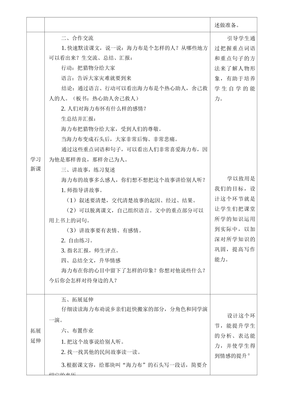 《猎人海力布》教学设计(附教学反思)_第3页