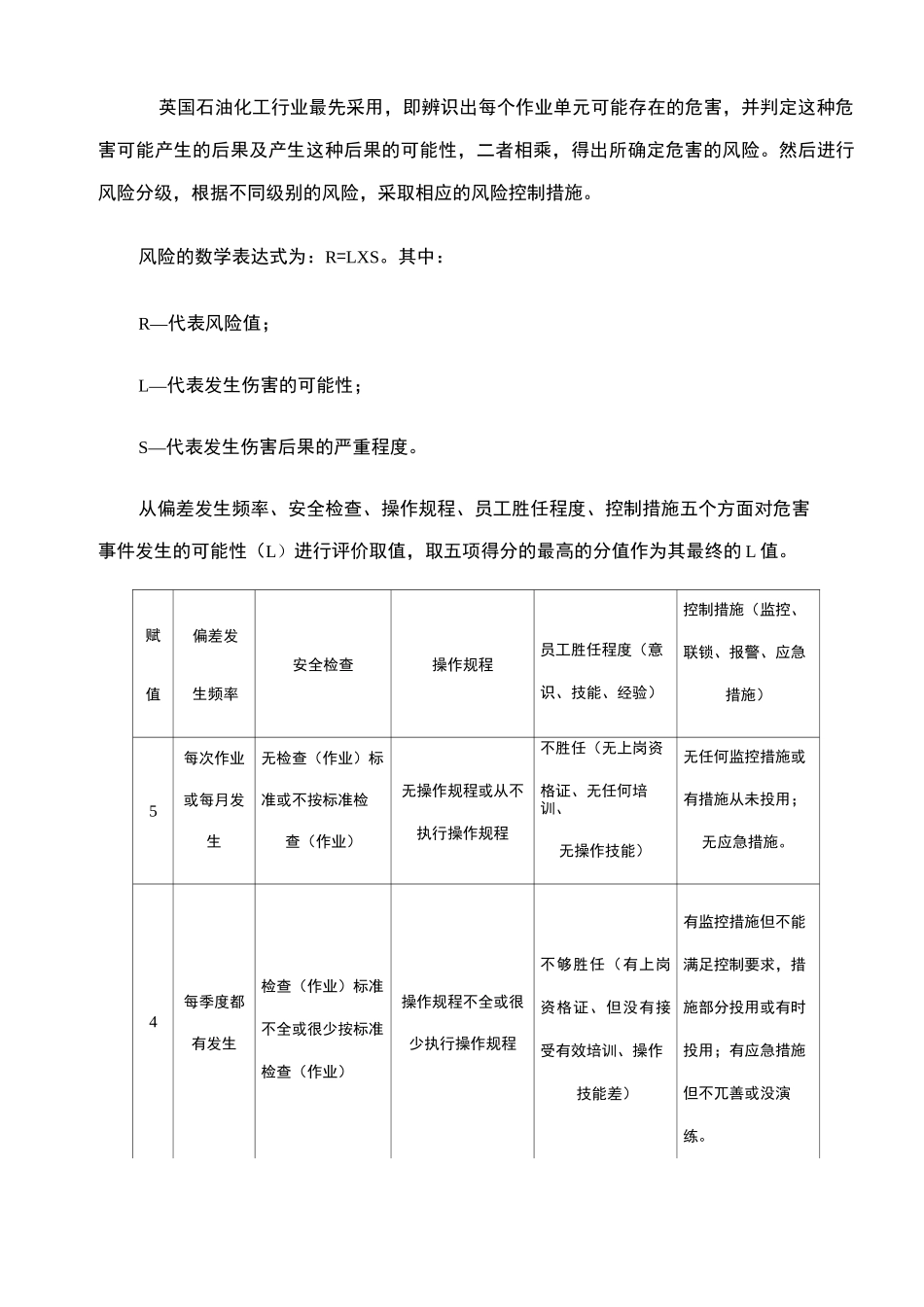 安全风险评价风险矩阵法、LEC法_第1页