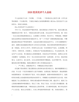 2024党员民评个人总结 