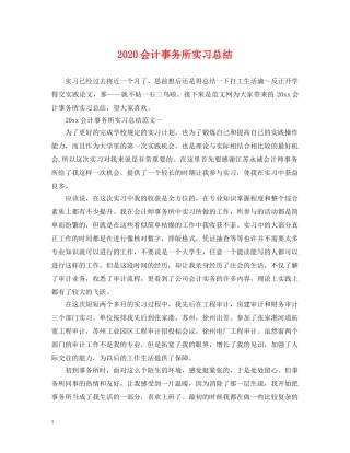 2024会计事务所实习总结 