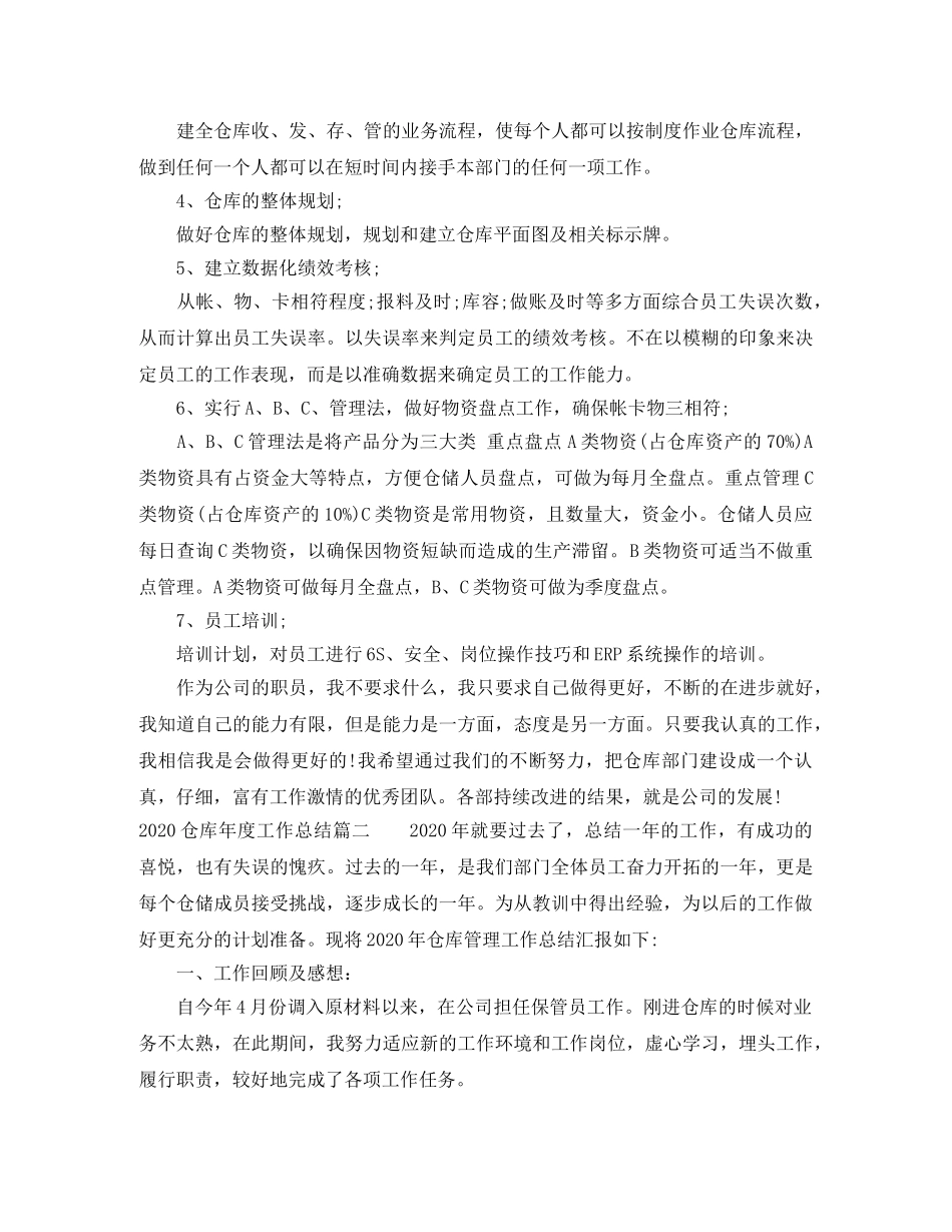 2024仓库年度工作总结 _第3页