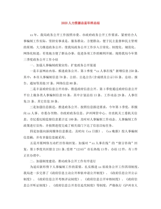 2024人力资源总监年终总结 