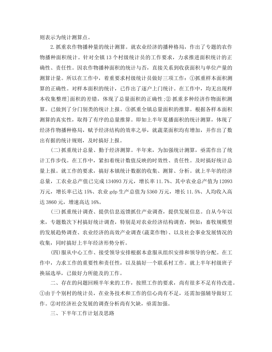 2024乡镇统计工作半年总结 _第2页