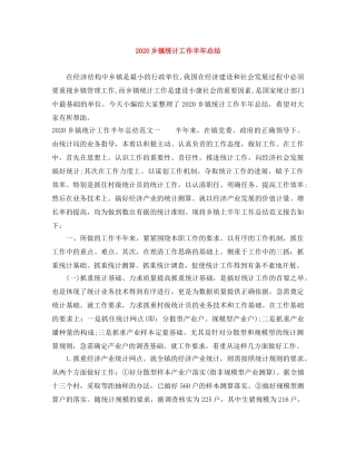 2024乡镇统计工作半年总结 