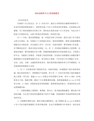 2024业务员个人工作总结范文 