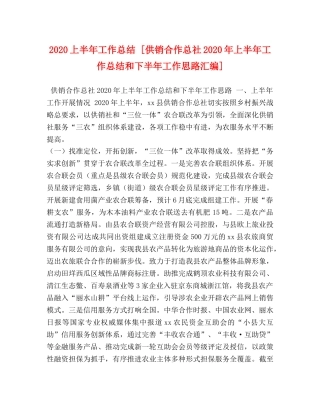 2024上半年工作总结 [供销合作总社2024年上半年工作总结和下半年工作思路汇编] 