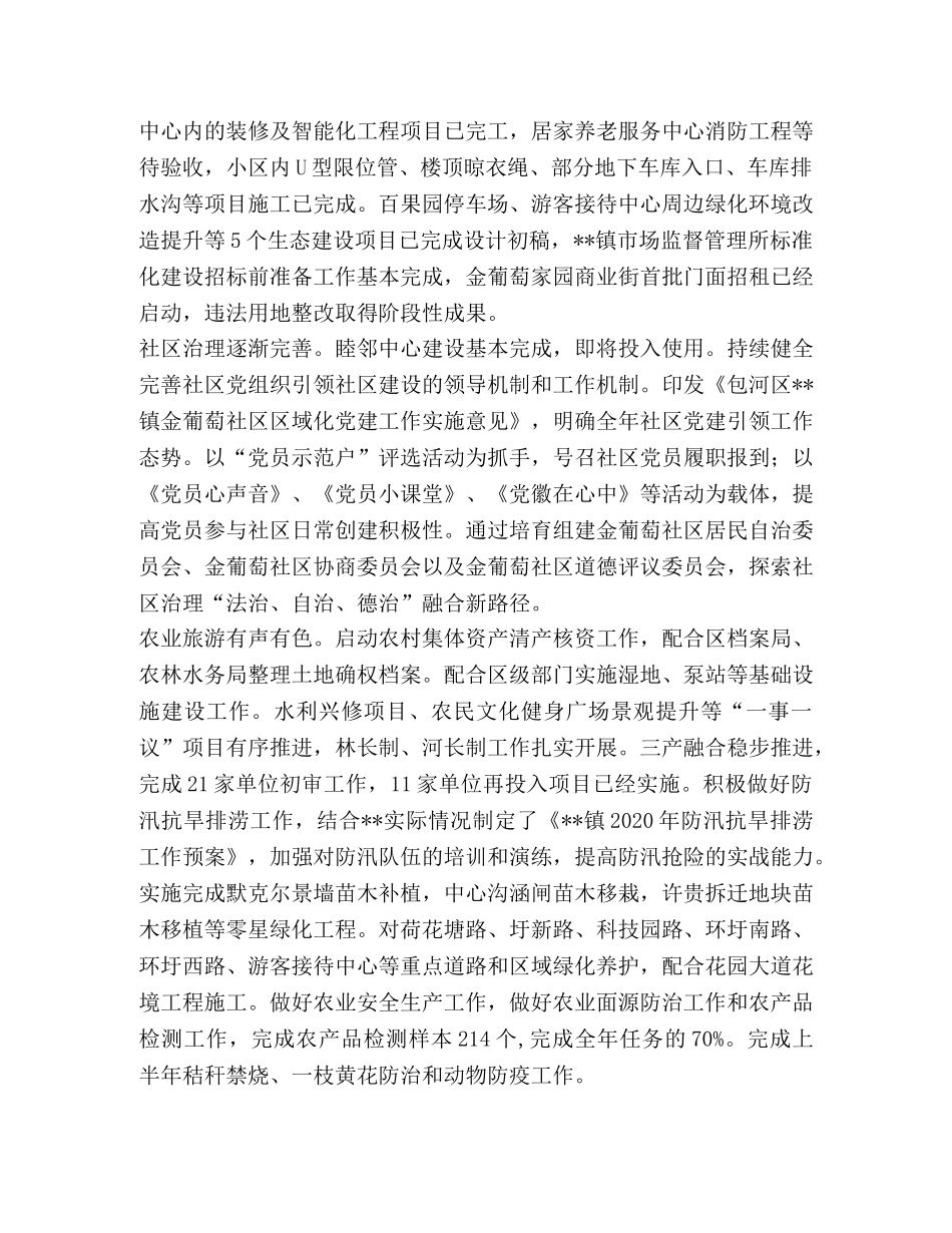 2024上半年工作总结 [2024年大圩镇上半年工作总结和下半年工作打算] _第2页