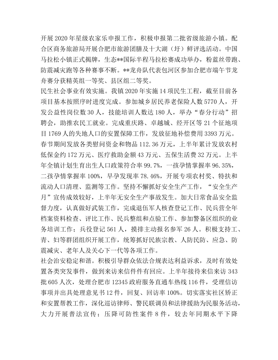 2024上半年工作总结 [2024年大圩镇上半年工作总结和下半年工作打算] _第3页