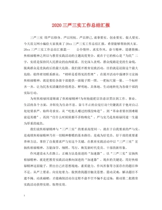 2024三严三实工作总结汇报 