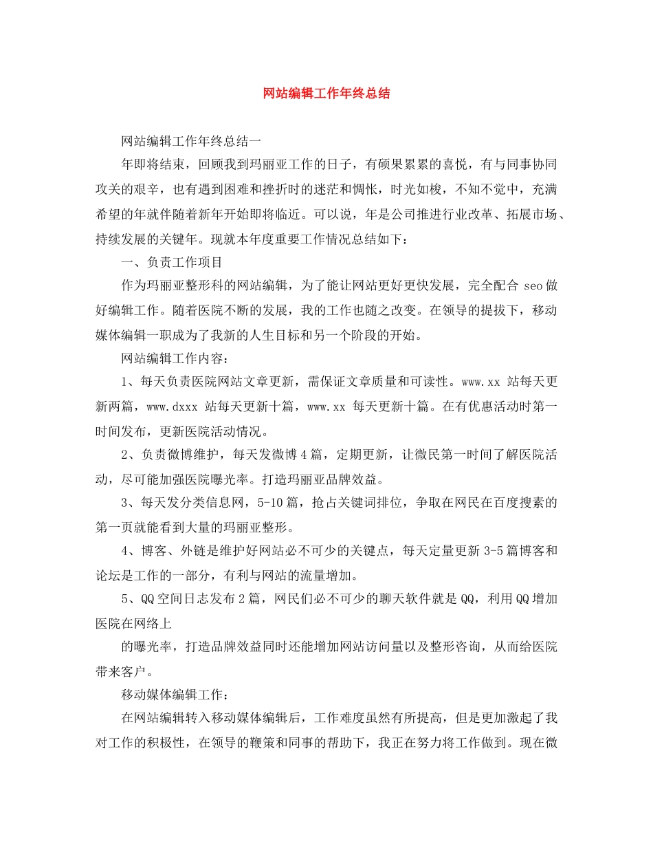 网站编辑工作年终总结 _第1页