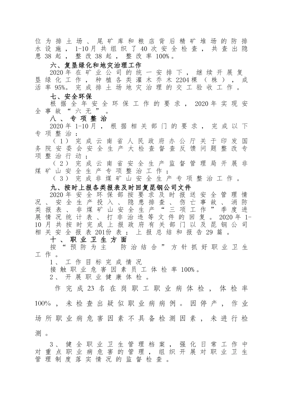 XXXX公司2020年度安全生产工作总结_第2页