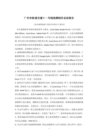 视频制作总结报告
