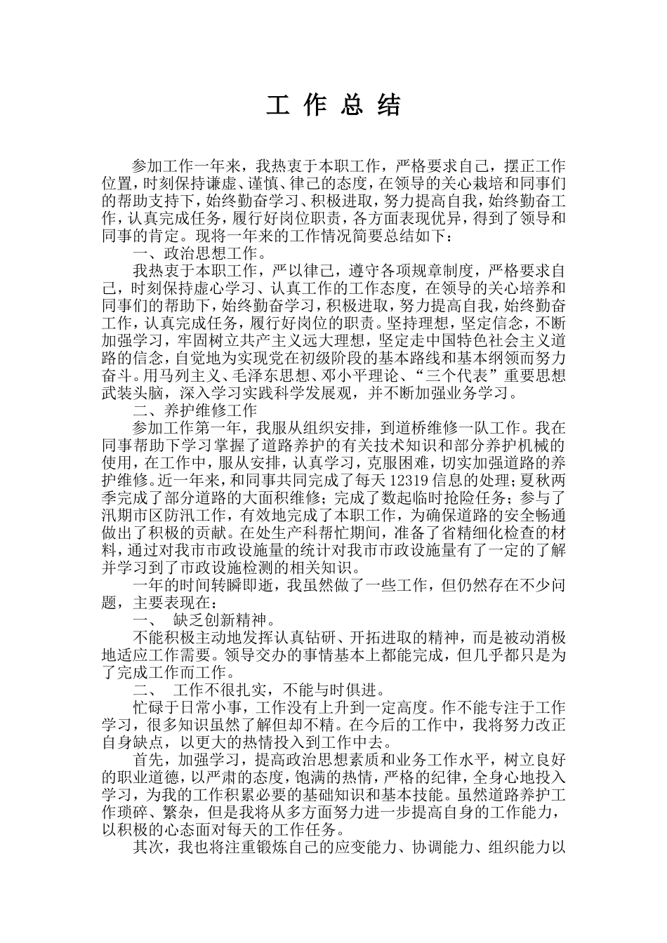 市政工作总结_第1页