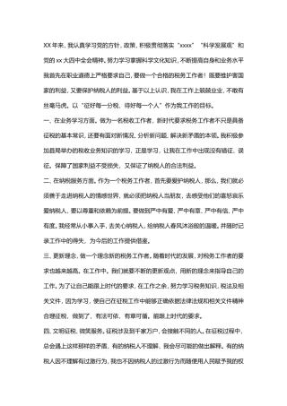 税务工作总结范文1