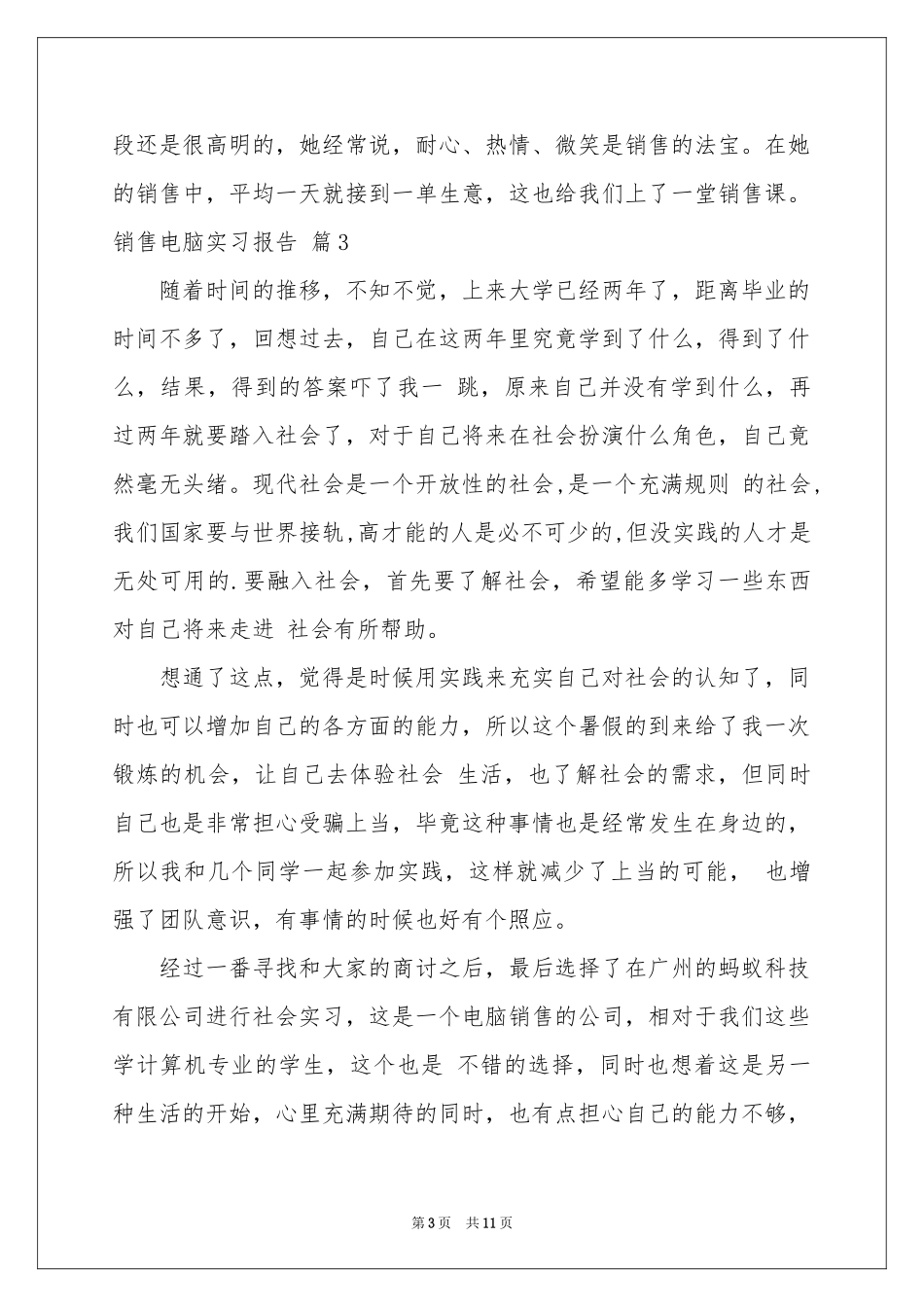 销售电脑实习报告集合五篇_第3页