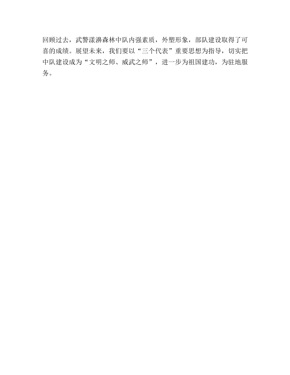 武警工作总结（森林中队）-青山卫士 _第3页