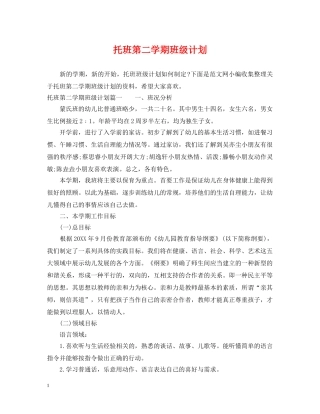 托班第二学期班级计划2 
