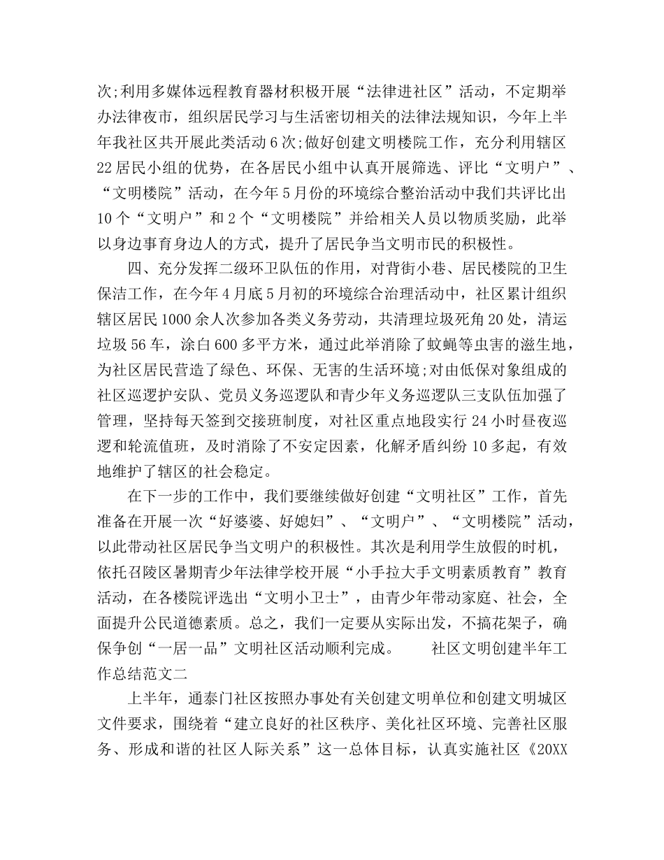 委托书-社区文明创建活动半年工作总结报告三篇 _第2页