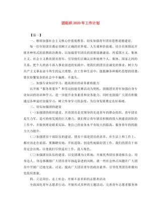 团组织2024年工作计划 