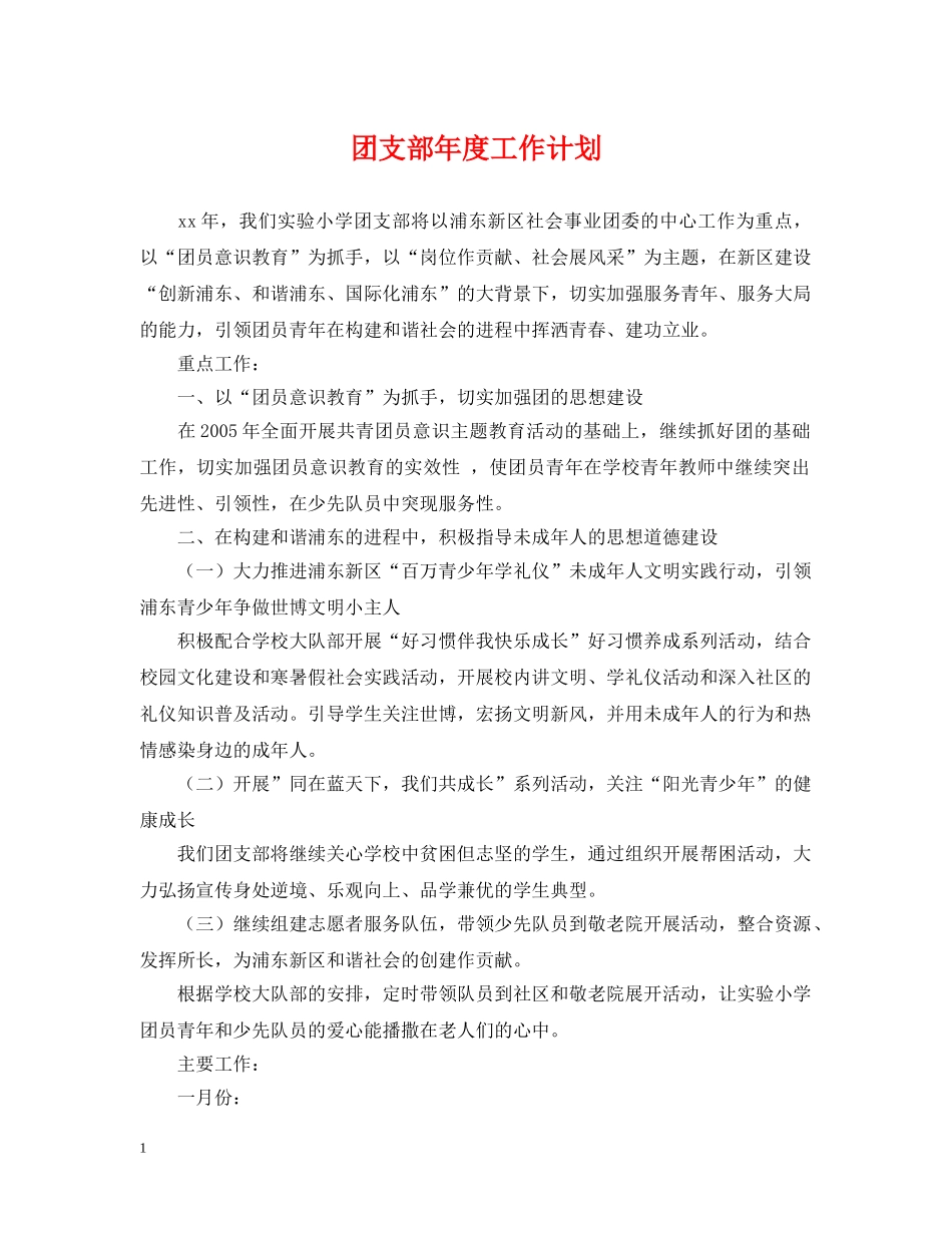 团支部年度工作计划 _第1页