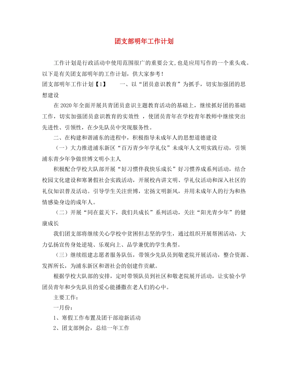 团支部明年工作计划 _第1页