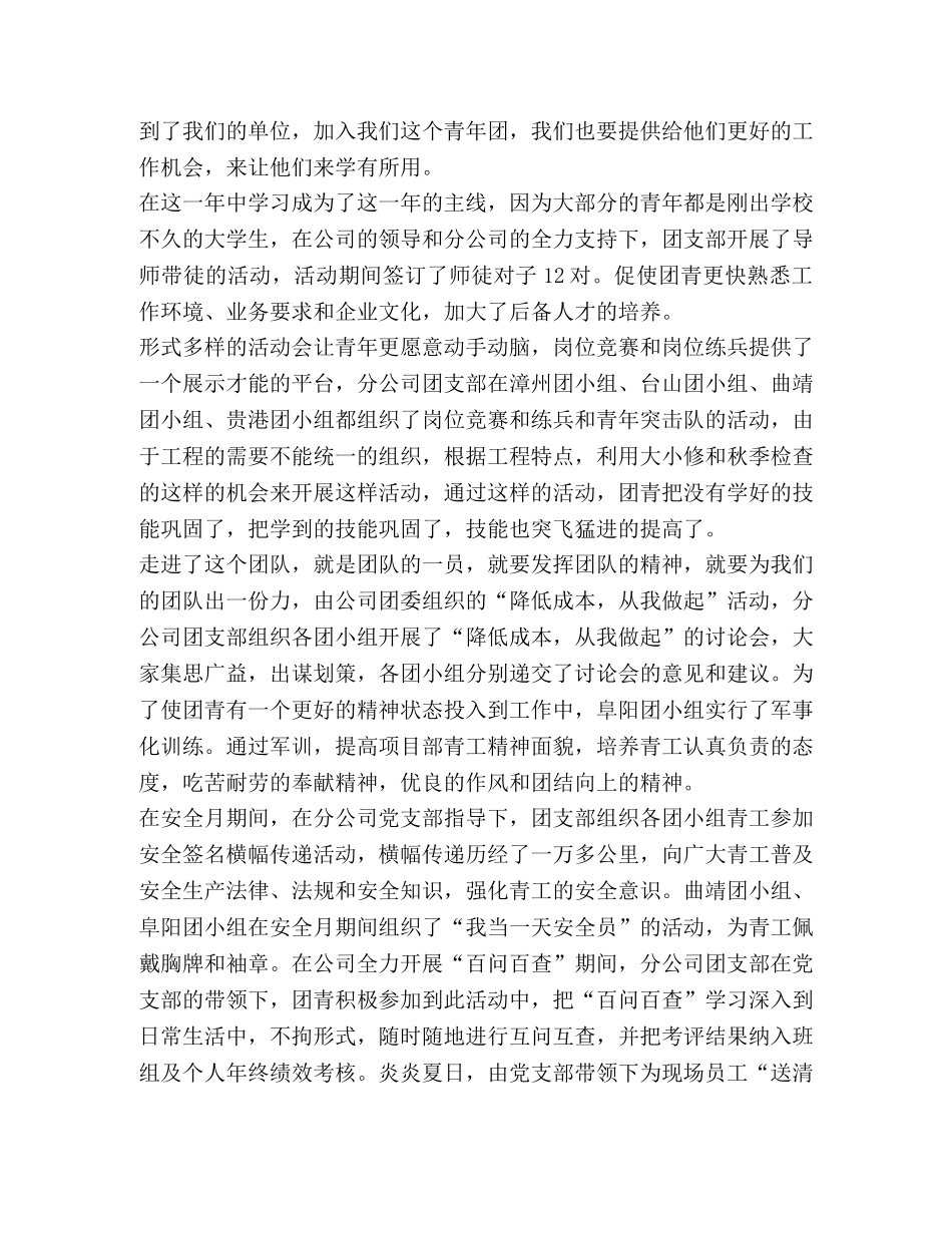 团支部年度工作总结精品 _第3页