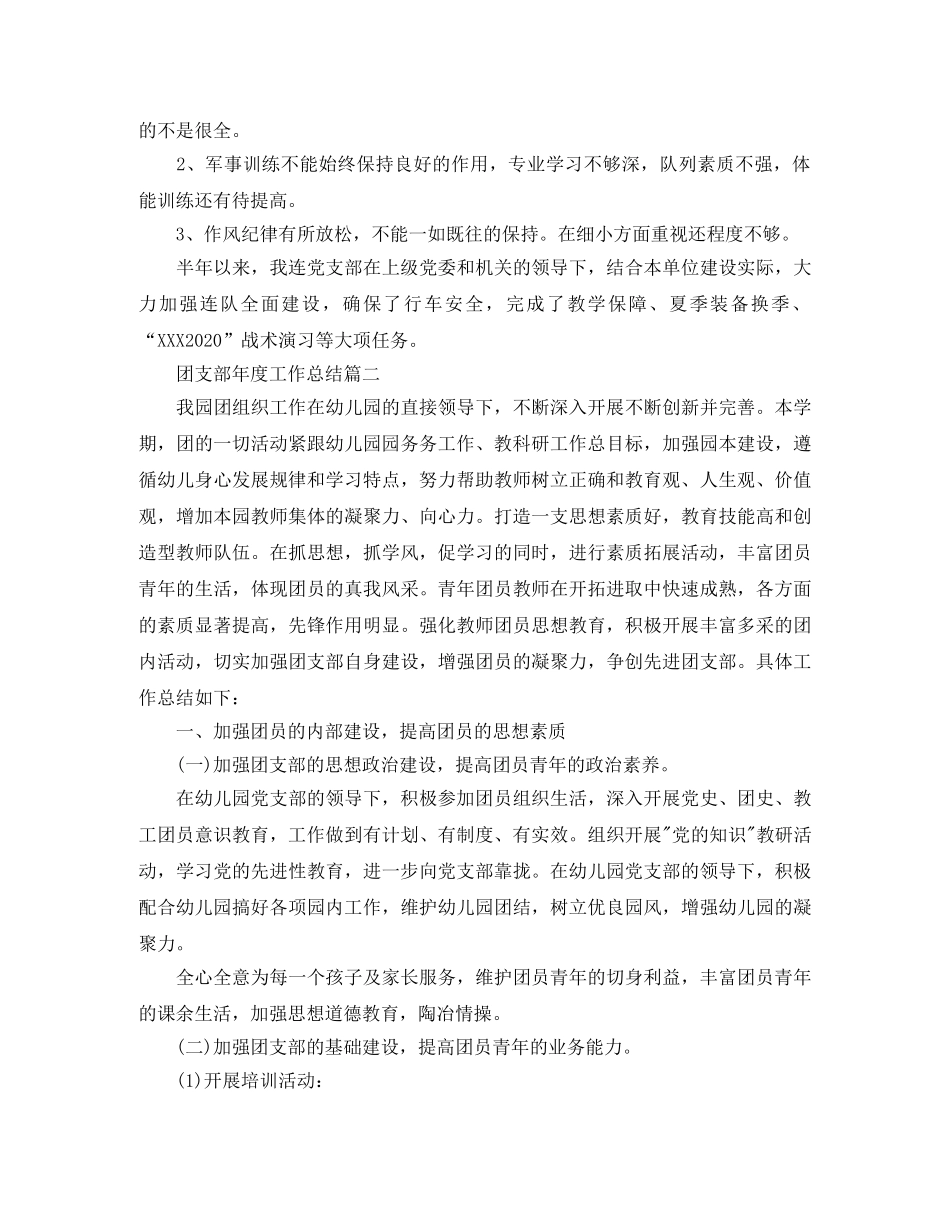 团支部年度工作总结范本 _第2页