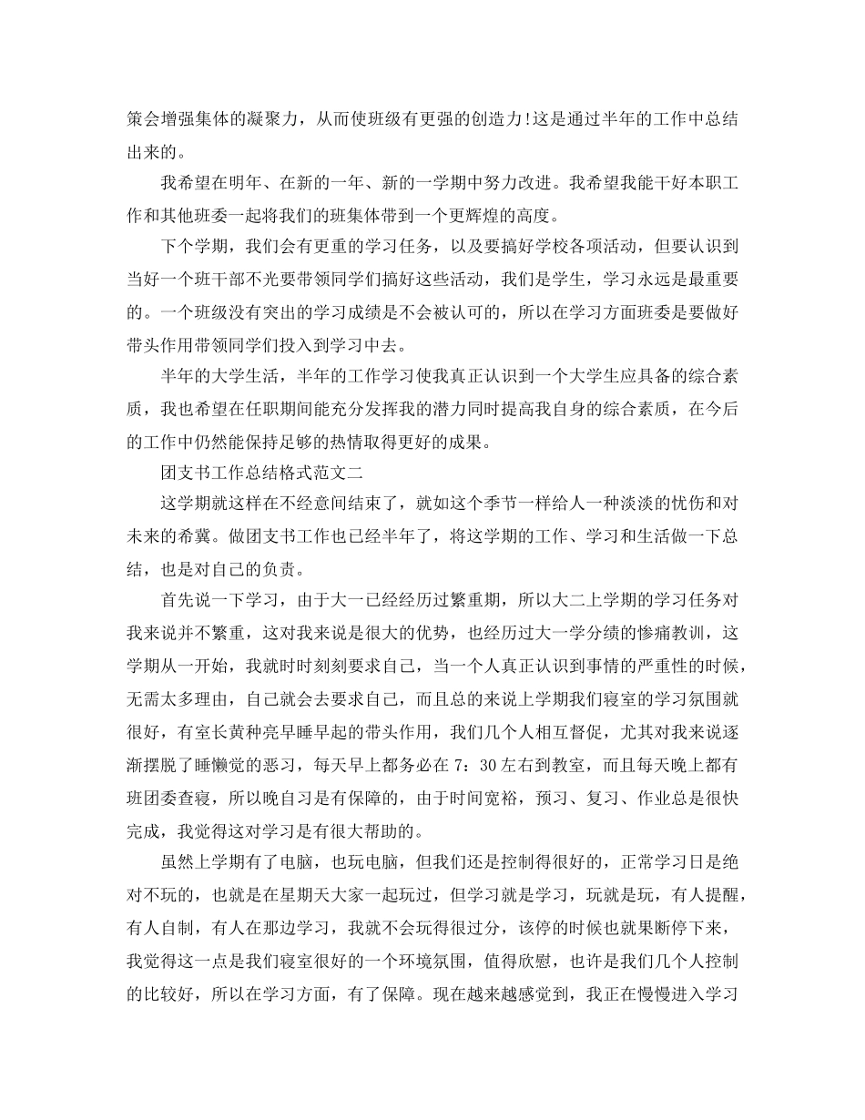 团支书工作总结格式范文 _第2页