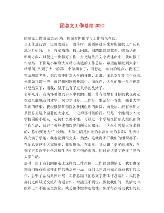 团总支工作总结2024 