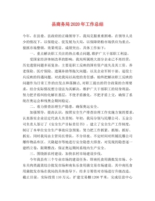 县商务局2024年工作总结 