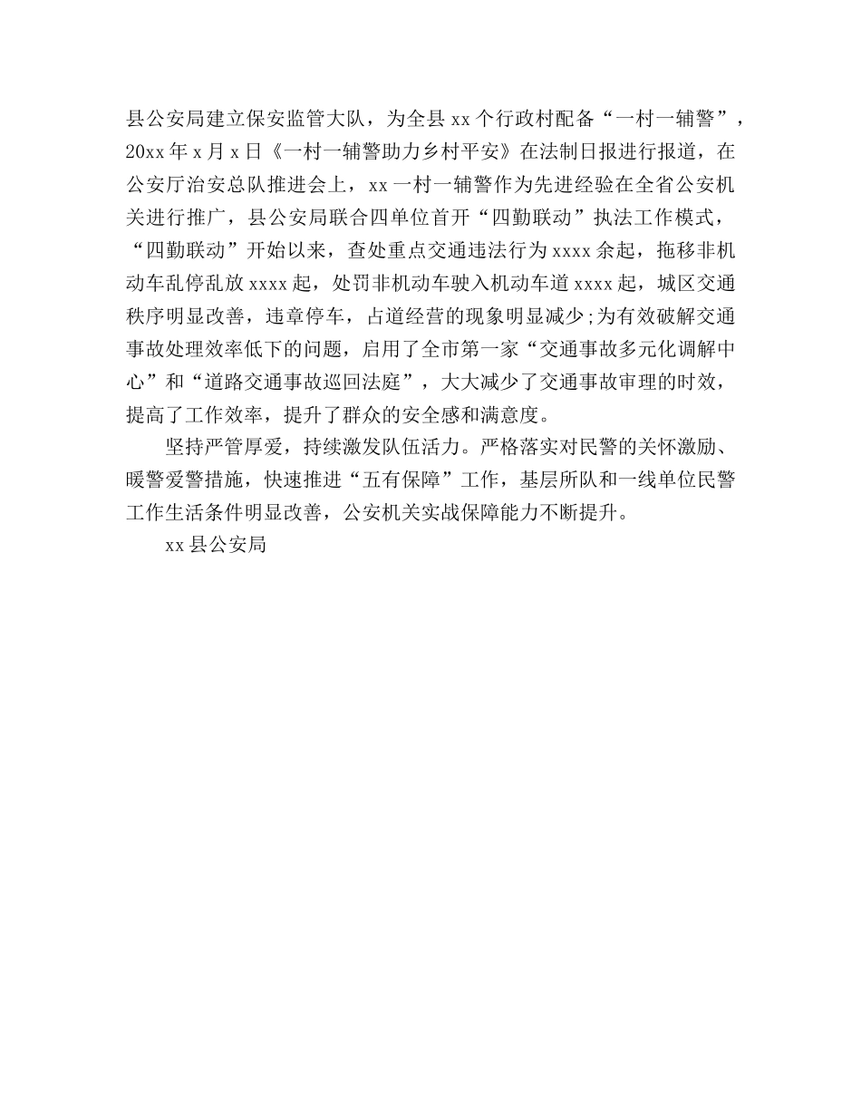 县公安局20xx年公安工作总结 _第3页