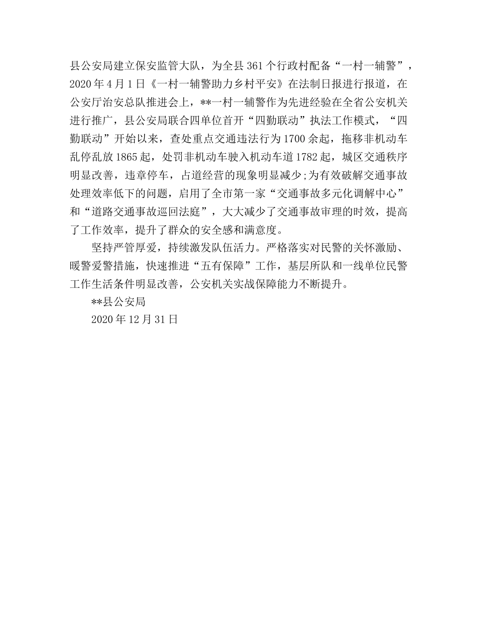县公安局2024年公安工作总结范文 _第3页