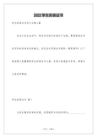 2024学生的保证书_100