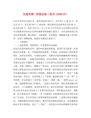 先进性第一阶段总结（机关12990字） 