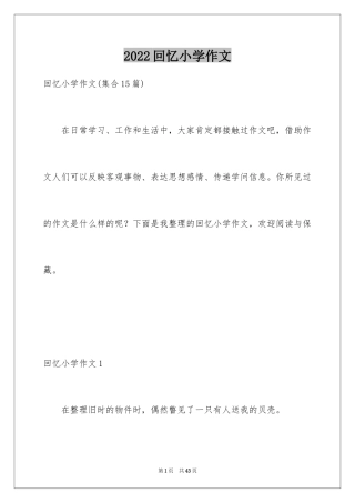 2024回忆小学作文_10