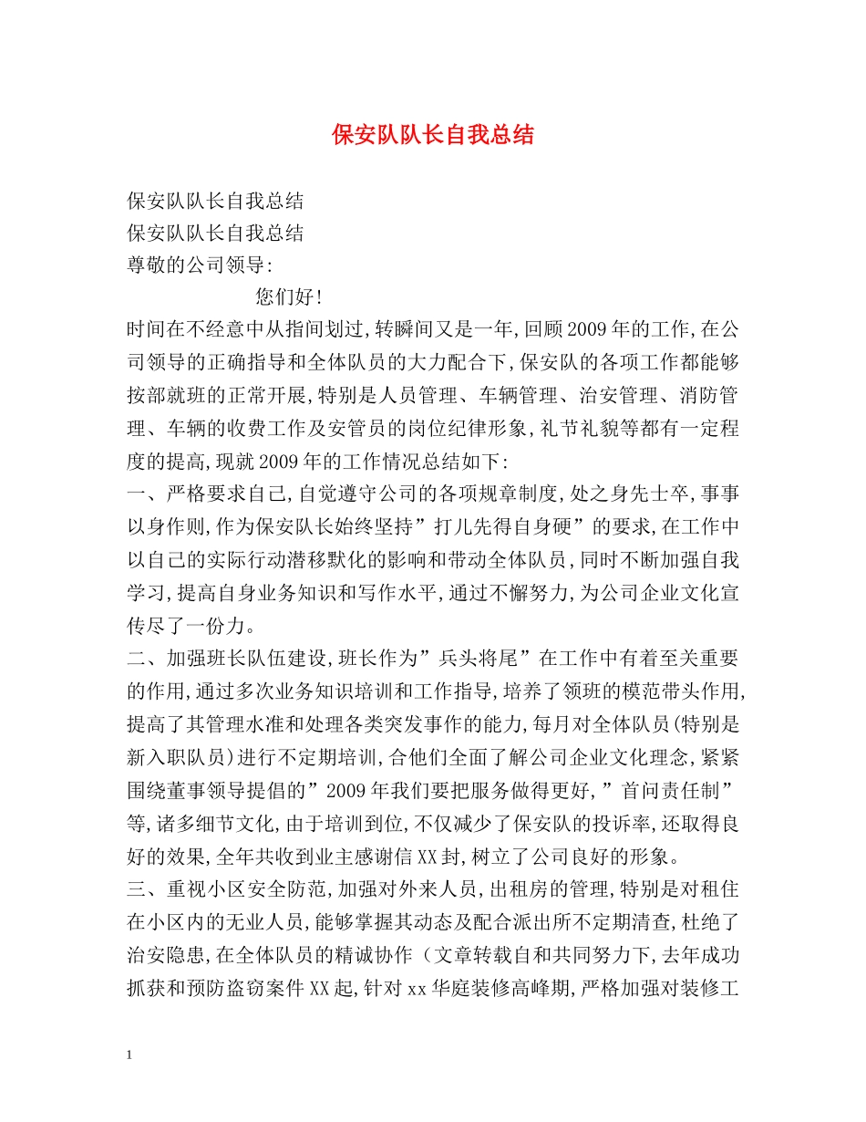 保安队队长自我总结 _第1页