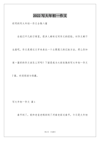 2024写大年初一作文_9